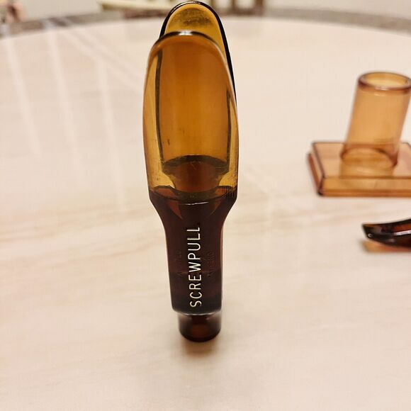 VTG The Wonderful Screwpull Amber Acrylic Cork Remover Screw England Mid Century - Picture 9 of 10